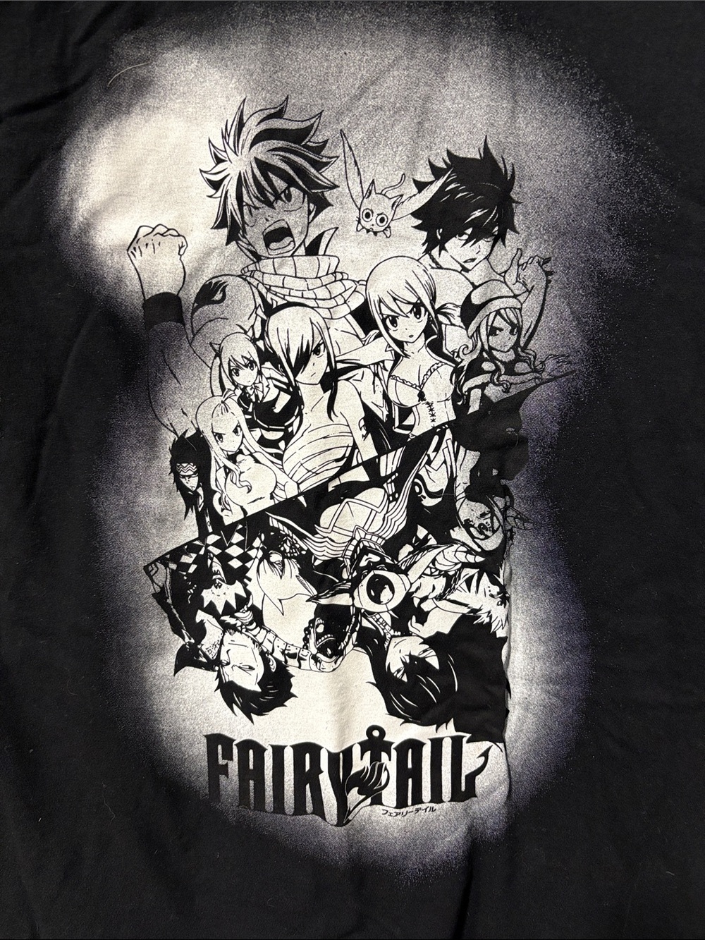 Fairy Tail Anime Graphic Short Sleeve Tee for Men Medium